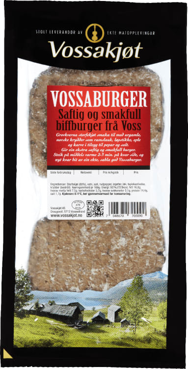 Vossaburger 280g Vossakjøt