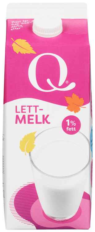 Lettmelk 1% 1,75l Q