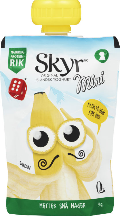 Skyr Mini Banan 90g pose Q