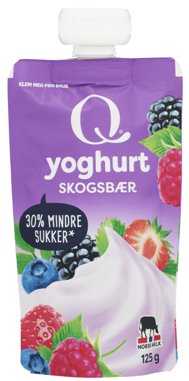 Frokostyoghurt Skogsbær 125g pose Q