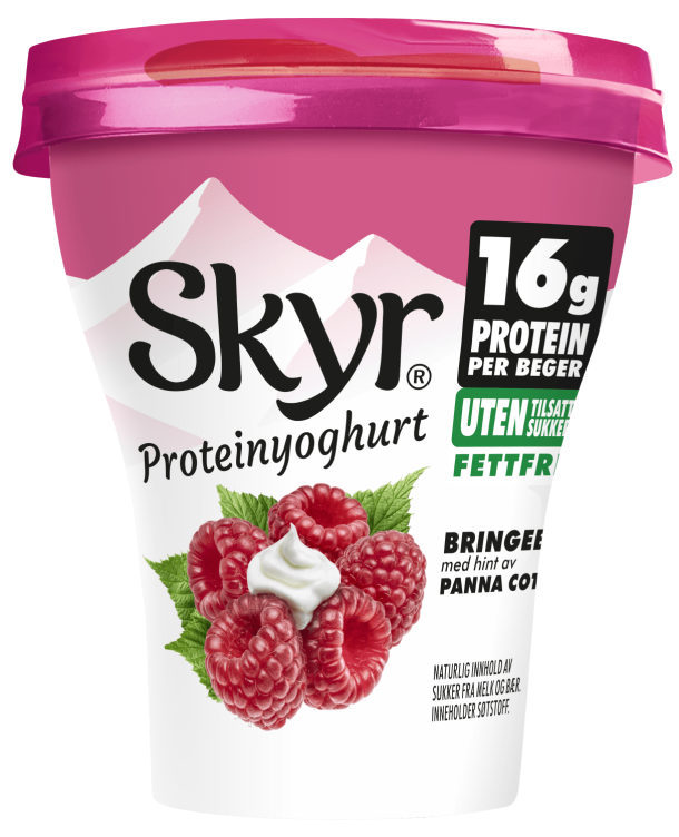 Skyr Bringebær Panna Cotta 160g Q