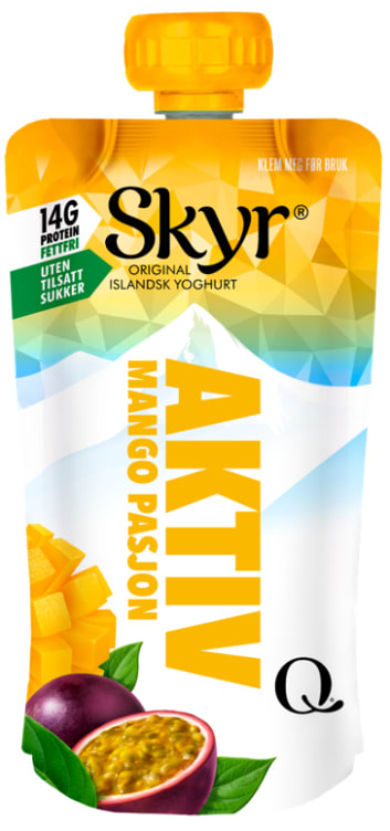 Skyr Aktiv Mango Pasjonsfrukt 125g Q