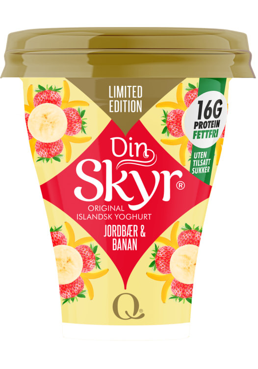Skyr Jordbær&Banan 160g Q