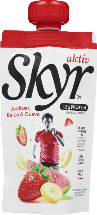 Skyr Aktiv Jordbær&Banan&Guava 125g Q