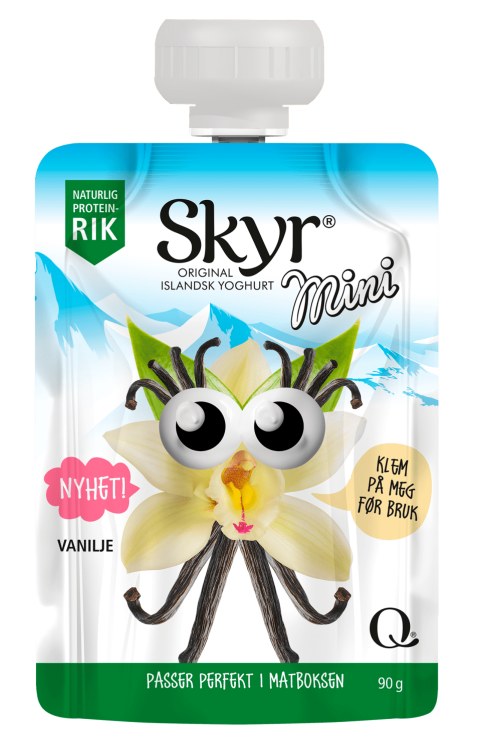 Skyr Mini Vanilje 90g pose Q