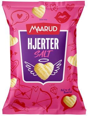 Luftige Hjerter Salt 100g Maarud