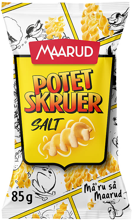 Potetskruer Salt 85g Maarud