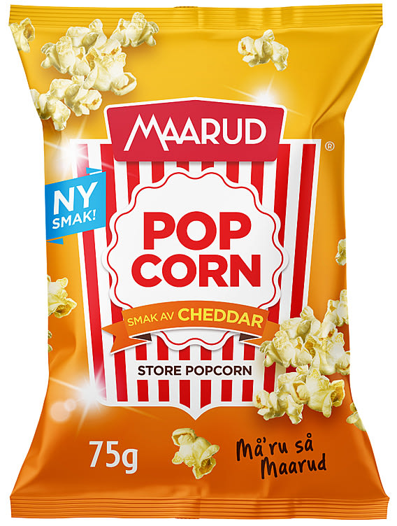 Popcorn Poppet Cheddar 75g Maarud