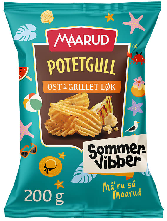 Potetgull Ost&grillet Løk 200g Sommervibber