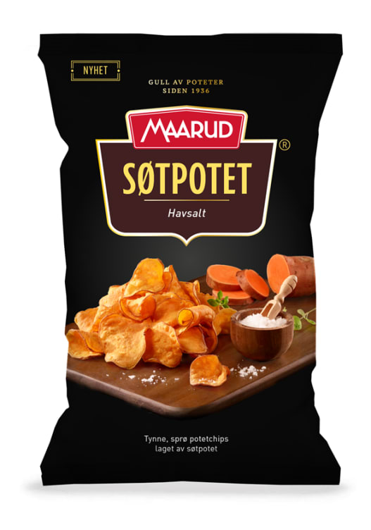 Potetgull Søtpotet Havsalt 100g Maarud
