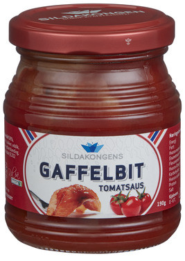 Gaffelbit Tomat 190g Glass Sildakongen