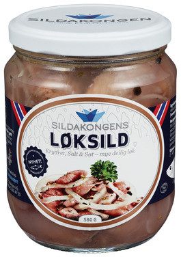 Løksild 580g Glass Sildakongen