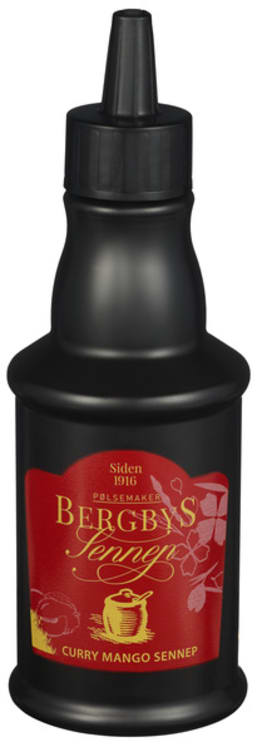 Sennep Curry-Mango 250g Bergbys