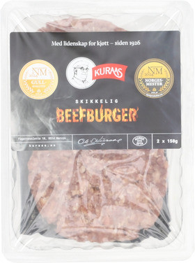 Skikkelig Beefburger 150gr X 2 Kuraas