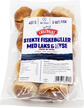 Stekte Fiskeboller med Laks & Hyse 82% Engerviks