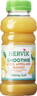 Hervik - Smoothie Fra Eple Appelsin Banan Mango Pasjonsfrukt og Sitron 250ml