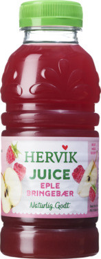 Eple & bringebærjuice 0,33 L Hervik