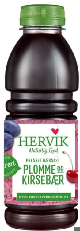Plomme & Kirsebærsaft 0.5l Hervik