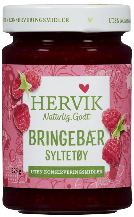 Bringebærsyltetøy 325g Hervik
