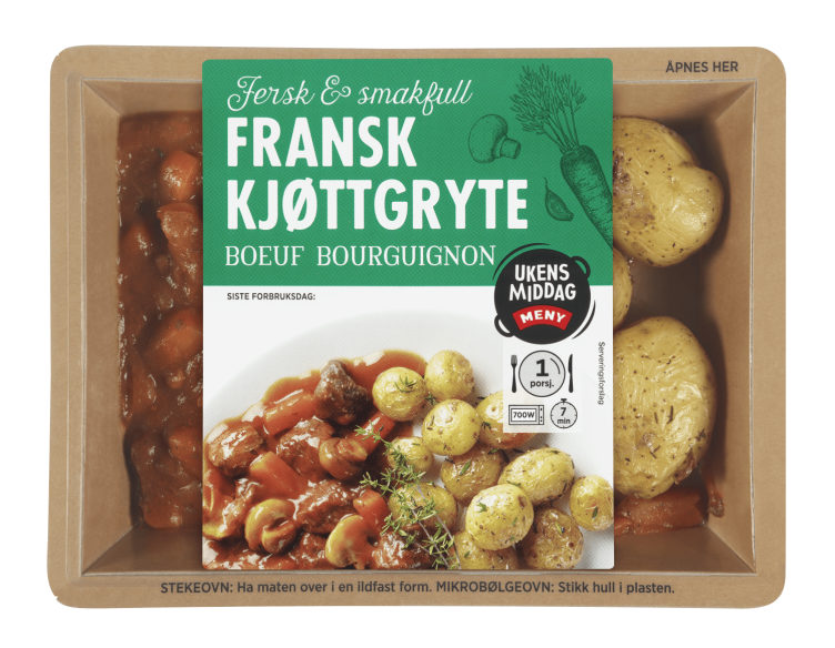 Fransk Kjøttgryte Boeuf Bourguignon 455g Meny