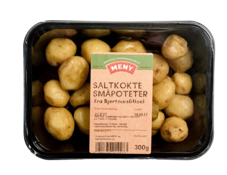 Småpoteter Saltkokte 300g Meny