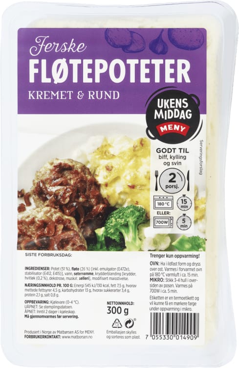 Fløtepoteter 300g Meny