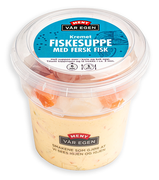 Kremet fiskesuppe 4dl + fersk fisk