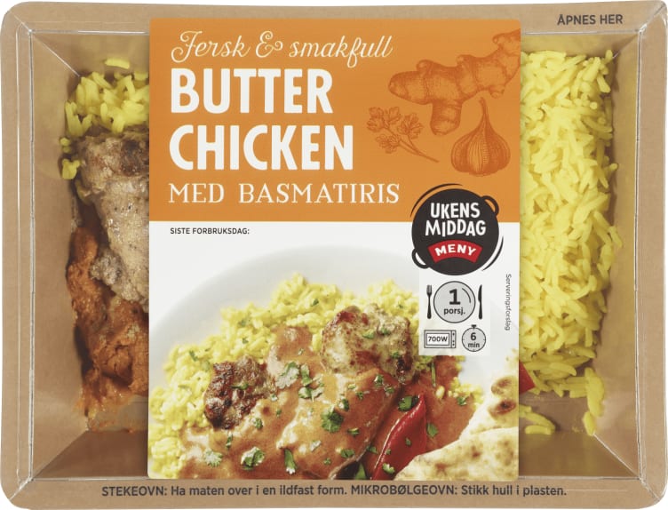 Butter Chicken m/Basmatiris 435g Meny