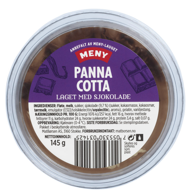 Panna Cotta m/Sjokolade 145g Meny