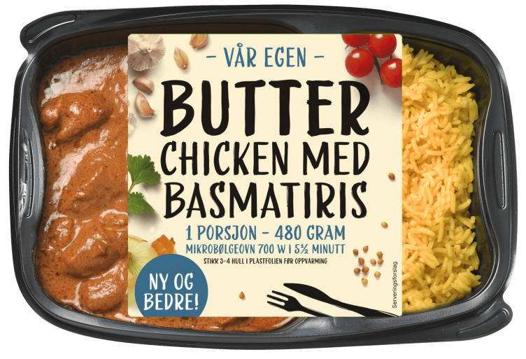 Butter Chicken m/Basmatiris 480g Matbørsen