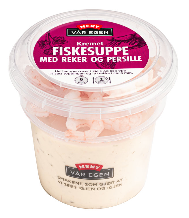 Kremet fiskesuppe 4dl + norske reker