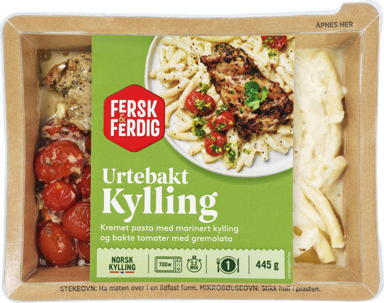 Urtebakt Kylling Mac'n Cheese 445g Fersk&Ferdig