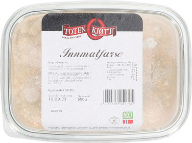 Innmatfarse 550g Toten Kjøtt