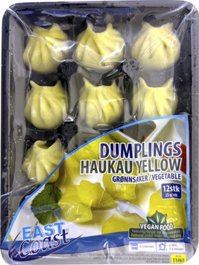 Dumplings Haukau Yellow Grønnsaker 25g/12stk East Coast