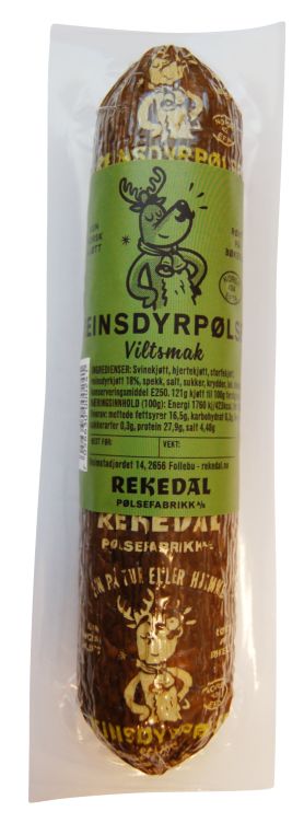 Reinsdyrpølse 255g Rekedal