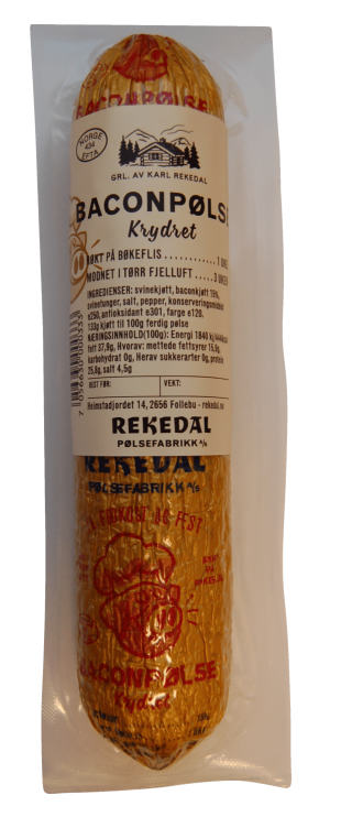 Baconpølse 275g Rekedal