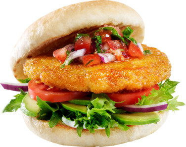 Helsprø Kyllingburger Halal Panert Frossen 45 stk Â 100g