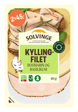 Kyllingfilet Basilikum 80g Solvinge