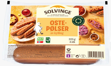 Ostepølse av Kylling 325g Solvinge