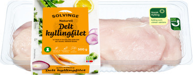 Kyllingfilet Delt 500g Solvinge