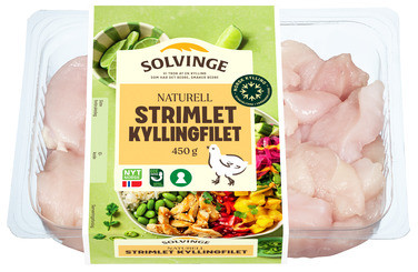 Strimlet Kyllingfilet 450g Solvinge
