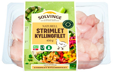 Strimlet Kyllingfilet 450g Solvinge