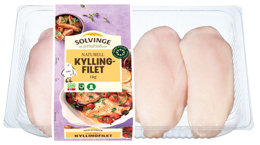Kyllingfilet Naturell 1000g Solvinge