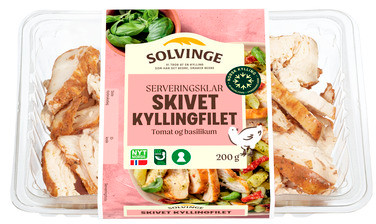 Skivet Kyllingfilet Soltørket Tomat og Basilikum 200g