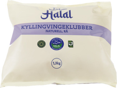 Halal Kylling Vingeklubber 1.3kg