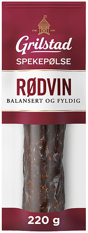 Spekepølse hel Rødvin 220g Grilstad