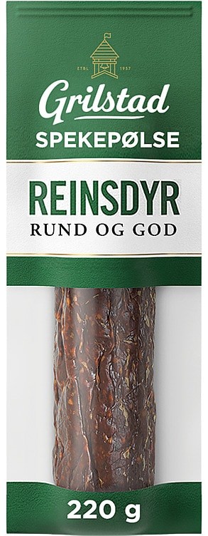 Spekepølse hel Reinsdyr 220g Grilstad
