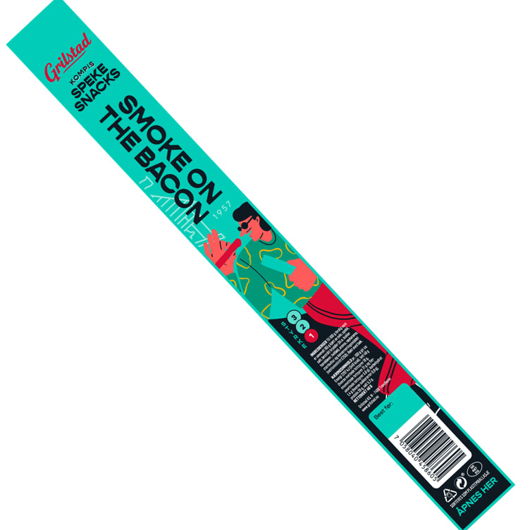 Spekesnacks Kompis Smoked Bacon 40g Grilstad