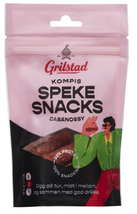 Spekesnacks Kompis Cabanossy 55g Grilstad