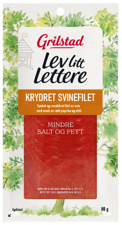 Svinefilet Speket Urtemarinert 80g Grilstad